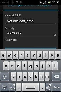 Press the field below Password and key in the required password.