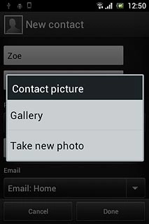 To use a saved picture:Press Gallery.