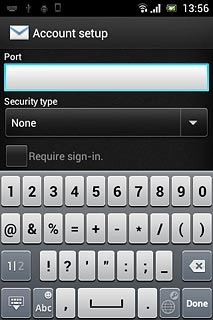 Press Require sign-in to turn SMTP authentication on or off.
