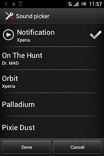 Press the different message tones to listen to them.