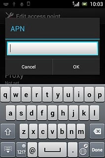 Key in live.vodafone.com and press OK.