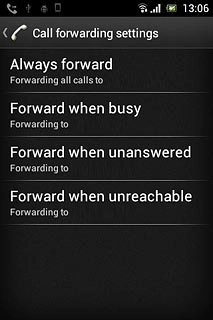 Press one of the following options:Always forward