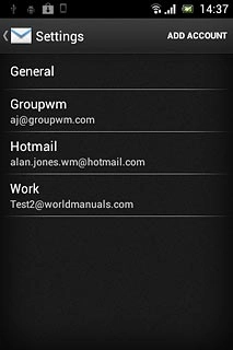 Press the required email account.