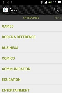 To search by category:Press CATEGORIES at the top of the display.Go to the required category.