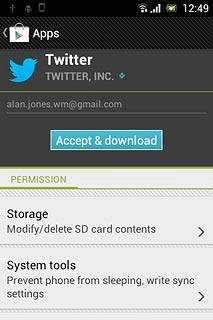 Press Accept & download.Wait while the application is downloaded and installed.