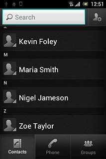 Press and hold the required contact.