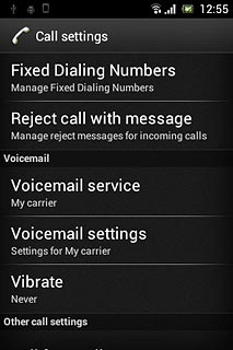Press Voicemail settings.