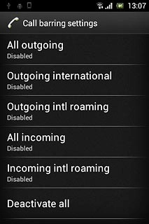 Outgoing intl roaming