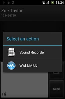 Press WALKMAN.Go to the required folder.