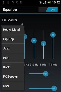 Press the required setting.