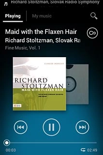 To go to the next audio file:Press arrow right.