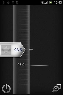Slide the dial up or down to select the required frequency.