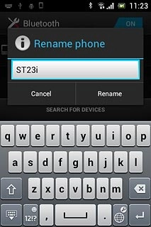 Press the field below Rename phone.
