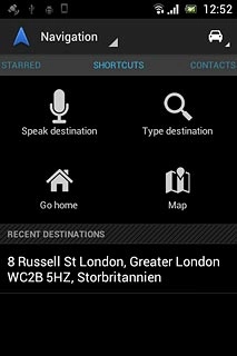 Press Type destination.