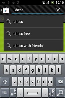Key in the name of the required app and press the search icon.
