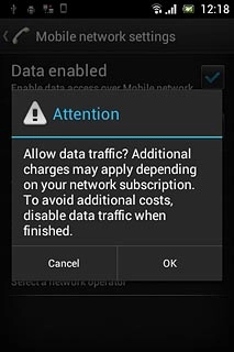 Press OK, if required.