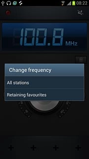 Press All stations or Retaining favourites.