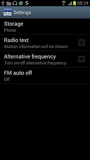 Press Alternative frequency to turn the function on or off.