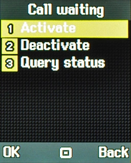 Highlight Activate or Deactivate and press the Navigation key.
