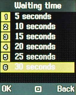 Highlight the required period and press the Navigation key.A request to turn on the setting is sent to the network.