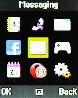 Scroll to Messaging and press the Navigation key.