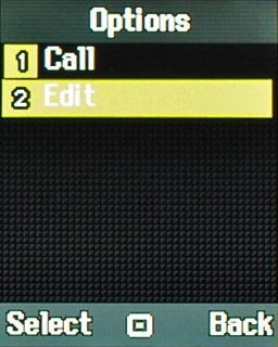 Scroll to Edit and press the Navigation key.