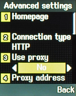 Highlight the field below Use proxy.