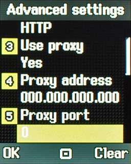 Highlight the field below Proxy port and key in 8080 