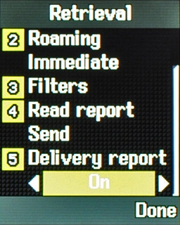 Highlight the field below Delivery report.