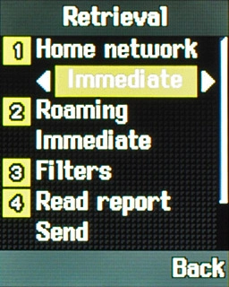 Highlight the field below Home network.