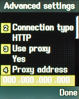 Highlight the field below Proxy address and key in 10.202.002.060