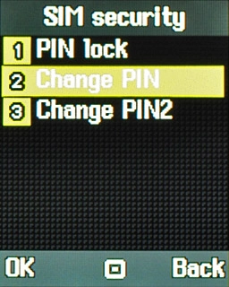 Scroll to Change PIN and press the Navigation key.