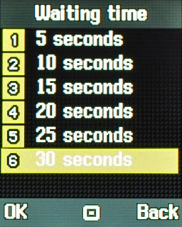 Highlight the required period and press the Navigation key.