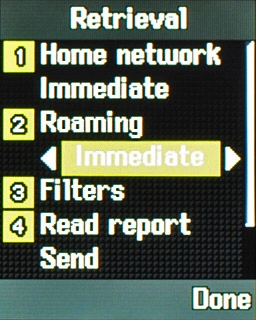 Highlight the field below Roaming.
