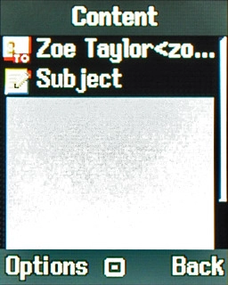Highlight the text input field and press the Navigation key.
