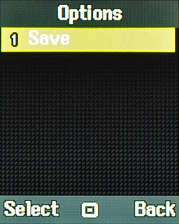 Scroll to Save and press the Navigation key.