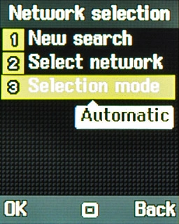 Scroll to Selection mode and press the Navigation key.
