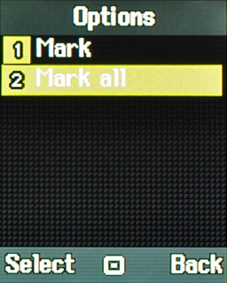 Scroll to Mark all and press the Navigation key.
