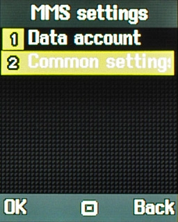 Scroll to Common settings and press the Navigation key.