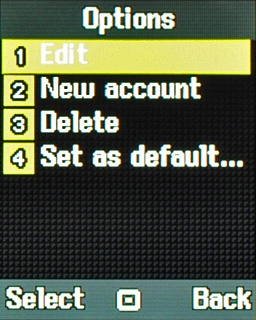 Scroll to Edit and press the Navigation key.