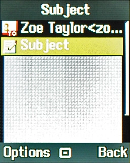 Scroll to Subject and press the Navigation key.