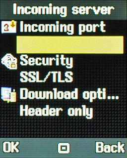 Highlight the field below Incoming port and key in the incoming port.