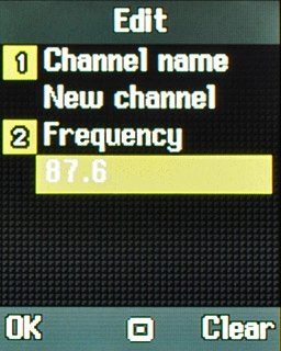 Highlight the field below Frequency and key in the channel frequency.
