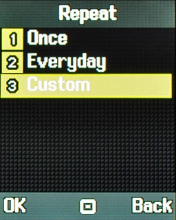 If you select Custom: