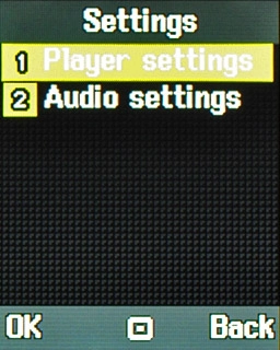 Scroll to Player settings and press the Navigation key.