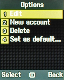 Scroll to Edit and press the Navigation key.