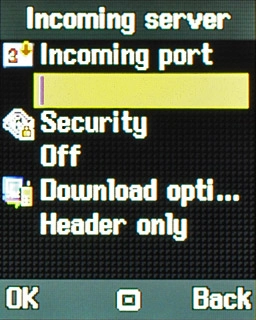 Highlight the field below Incoming port and key in 110