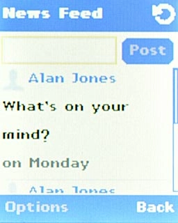 Scroll to the field next to Post and press the Navigation key.