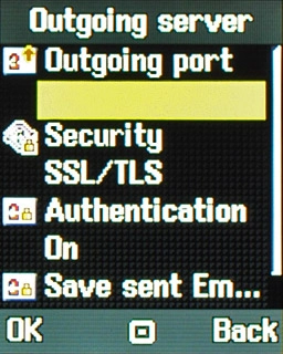 Highlight the field below Outgoing port and key in the outgoing port.