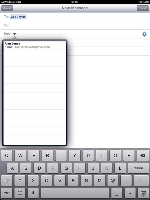 Press the required contact.